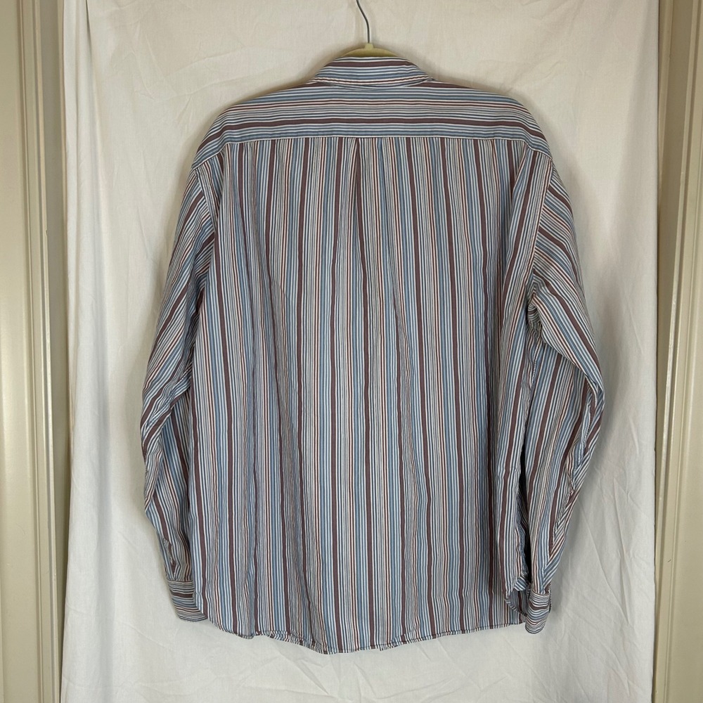J Crew Mens XL Striped Long Sleeve Button Down Shirt Cotton Top - Picture 8 of 9